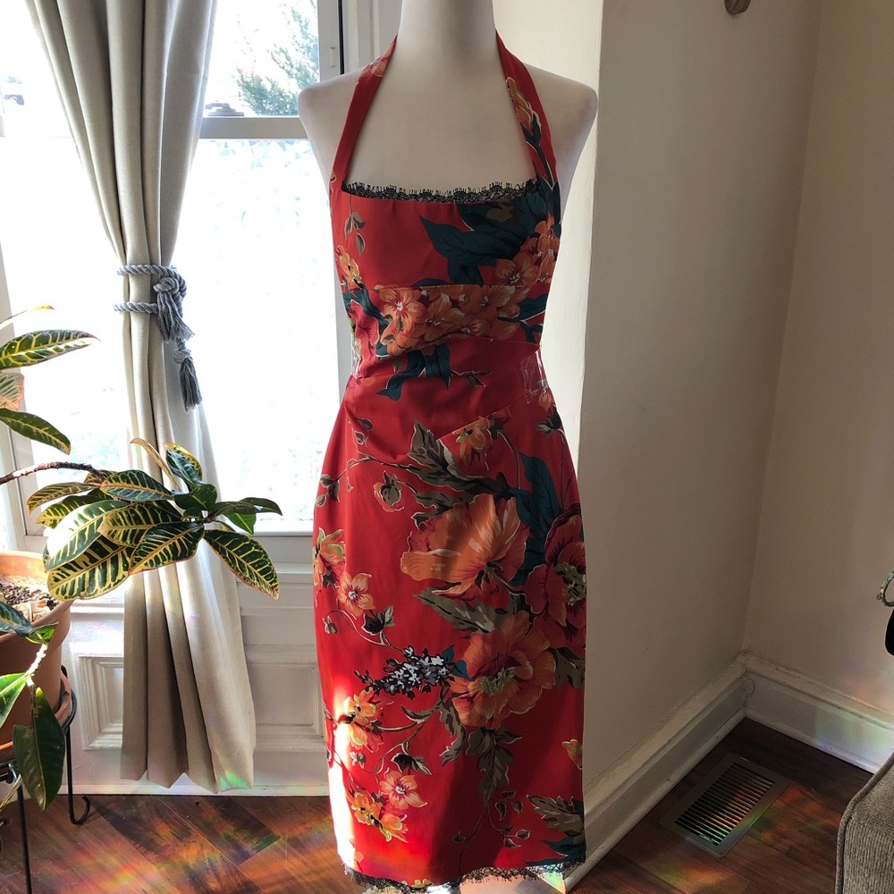 Karen Millen Orange Cocktail Dress